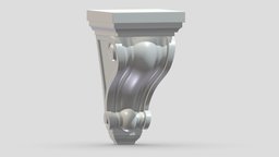 Scroll Corbel 06 stl, room, printing, set, element, luxury, console, architectural, detail, column, module, pack, ornament, molding, cornice, carving, classic, decorative, bracket, capital, decor, print, printable, baroque, classical, kitbash, pearlworks, architecture, 3d, house, decoration, interior, wall, pearlwork