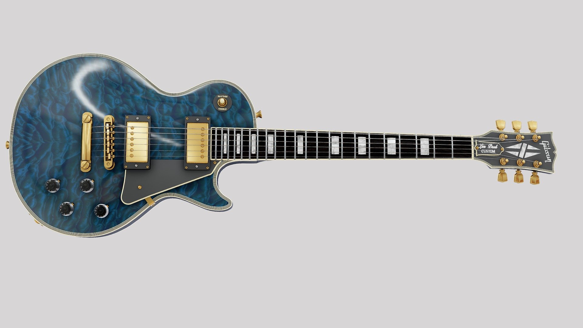 Beautiful Gibson Les Paul Custom
Guilted Maple top
Blue Coating Finish
Gold Furnitire
Body and heanstock Multi-ply binding

Model is created for AR/VR realtime use
4K textures - Gibson Les Paul Custom - Buy Royalty Free 3D model by Eugene Korolev (@eugene.korolev) 3d model