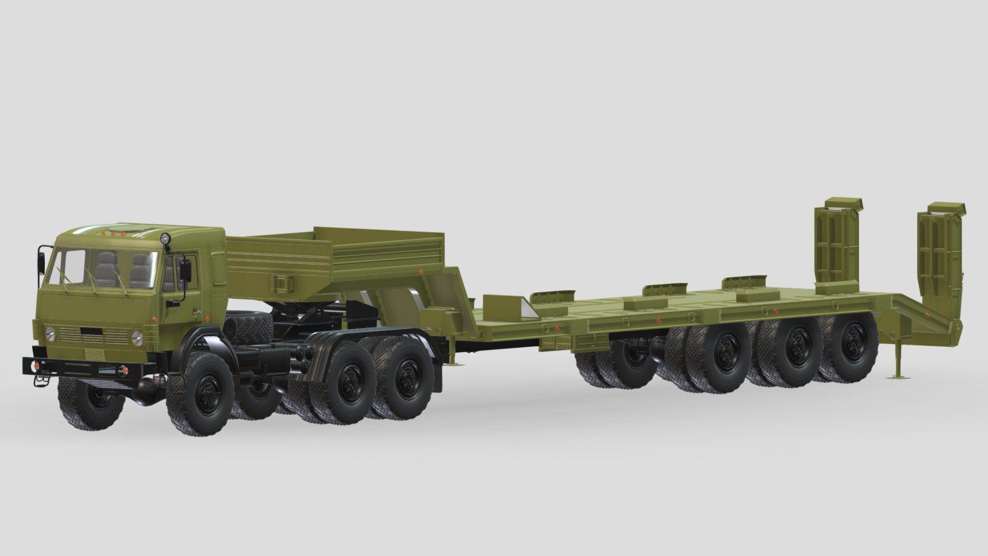 Hi, I'm Frezzy. I am leader of Cgivn studio. We are a team of talented artists working together since 2013.
If you want hire me to do 3d model please touch me at:cgivn.studio Thanks you! - Kamaz-65225 Tank Transporter - Buy Royalty Free 3D model by Frezzy3D 3d model