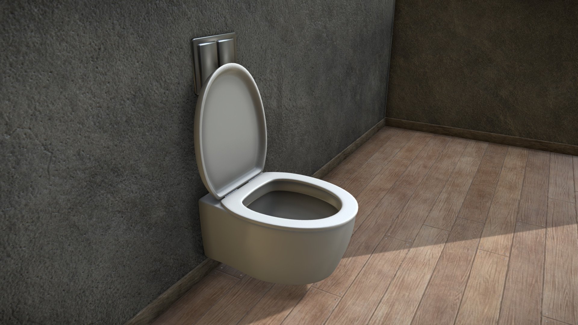 Modern toilet

I modeled and unwraped this toilet in Blender and baked + textured it in Substance Painter 3d model
