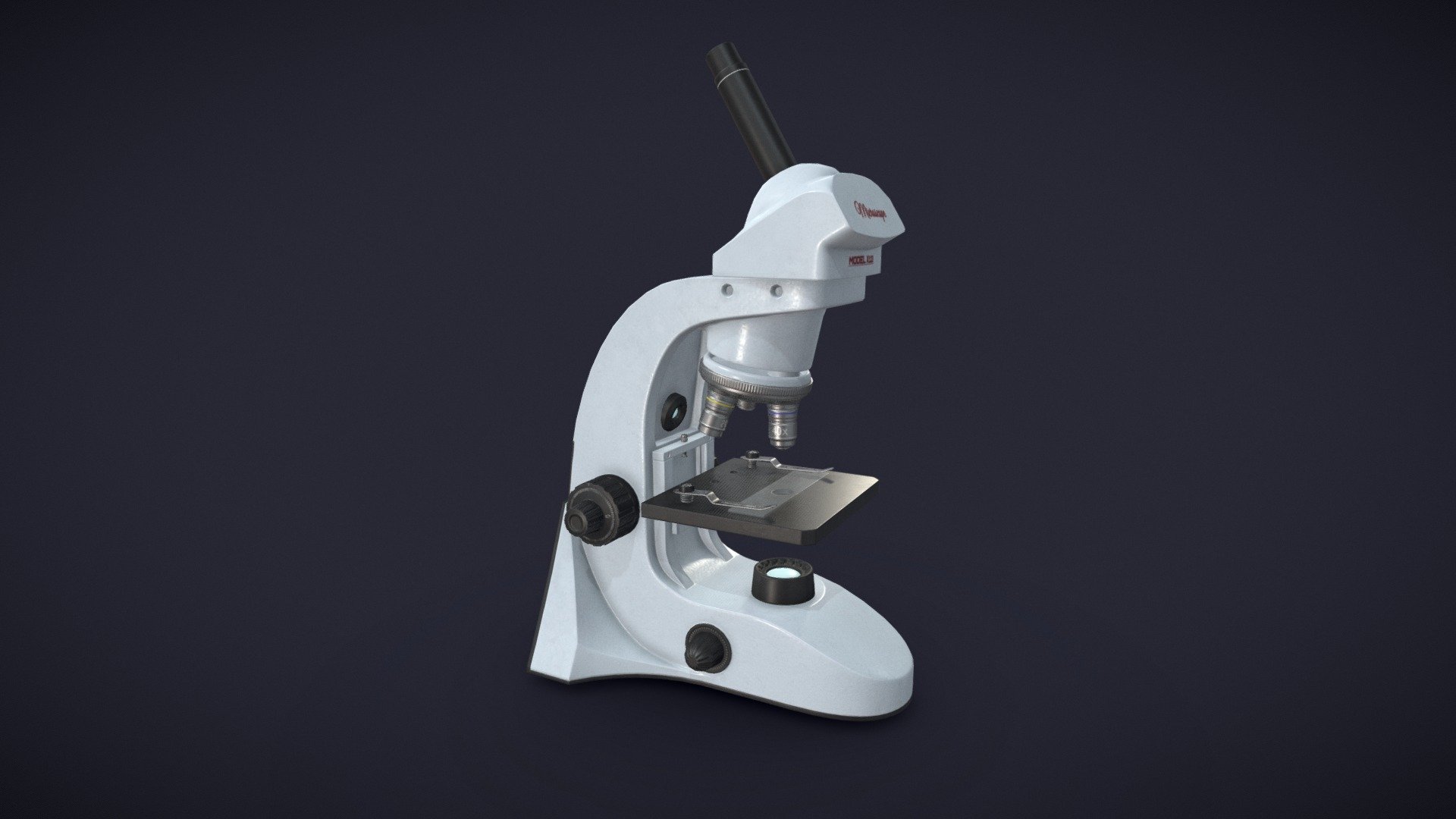 Microscope. Tried to optimize for gamedev.
Soft used:
Blender,
Marmoset Toolbag,
Substance Painter,
Adobe Photoshop 3d model