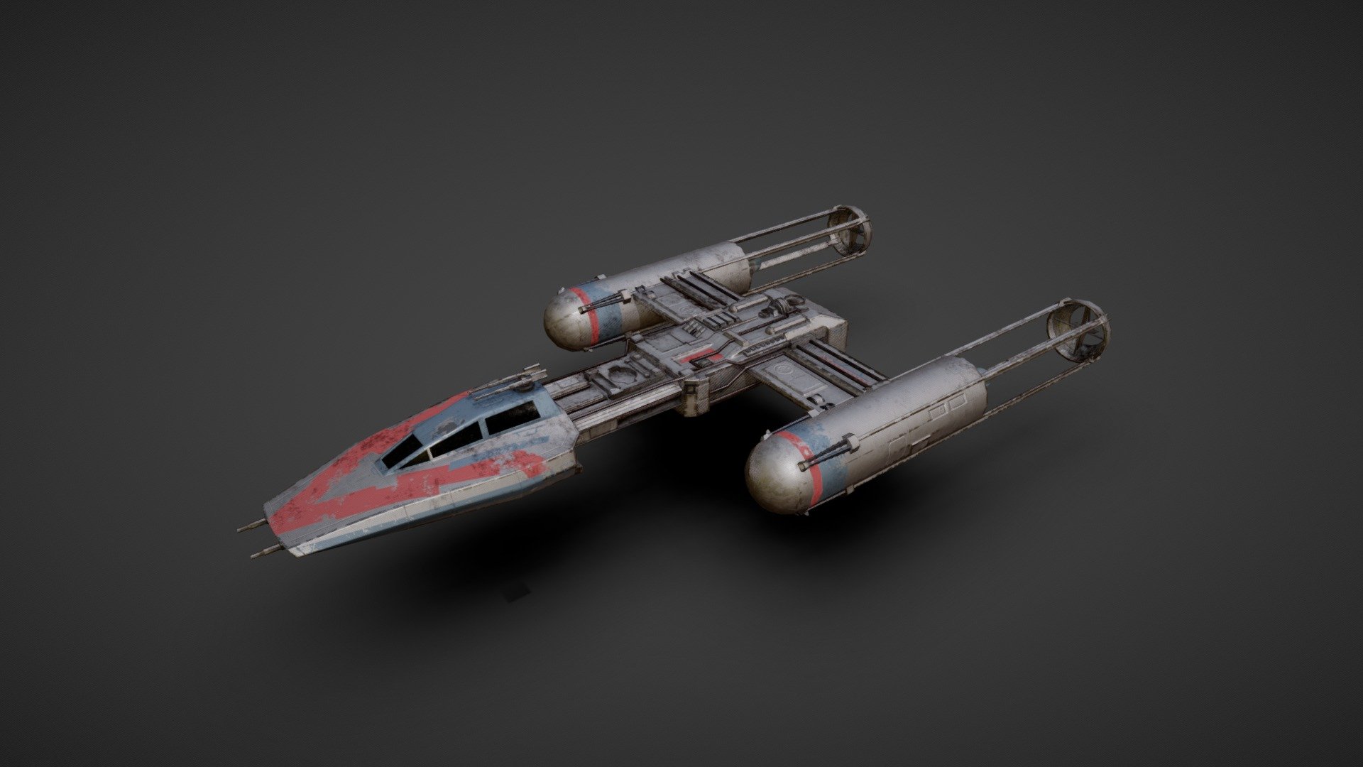 a Y_wing from star wars 3d model