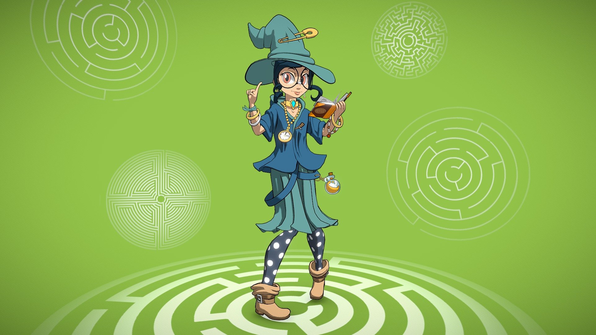 Timeless Witch, Keeper of fading history and clumsy librarian, Anne Mésia will guide you through countless adventures across story filled places.

Anne Mésia is an Application of Furet Company to discovers various castle and cultural spots of France.
More at : https://furetcompany.com/les-enquetes-d-anne-mesia-application-ludique/

Also, we need a better way to make toon shading in sketchfab :( - Anne Mésia - Amnesia Specialist - 3D model by Yann (@Kokusho) 3d model