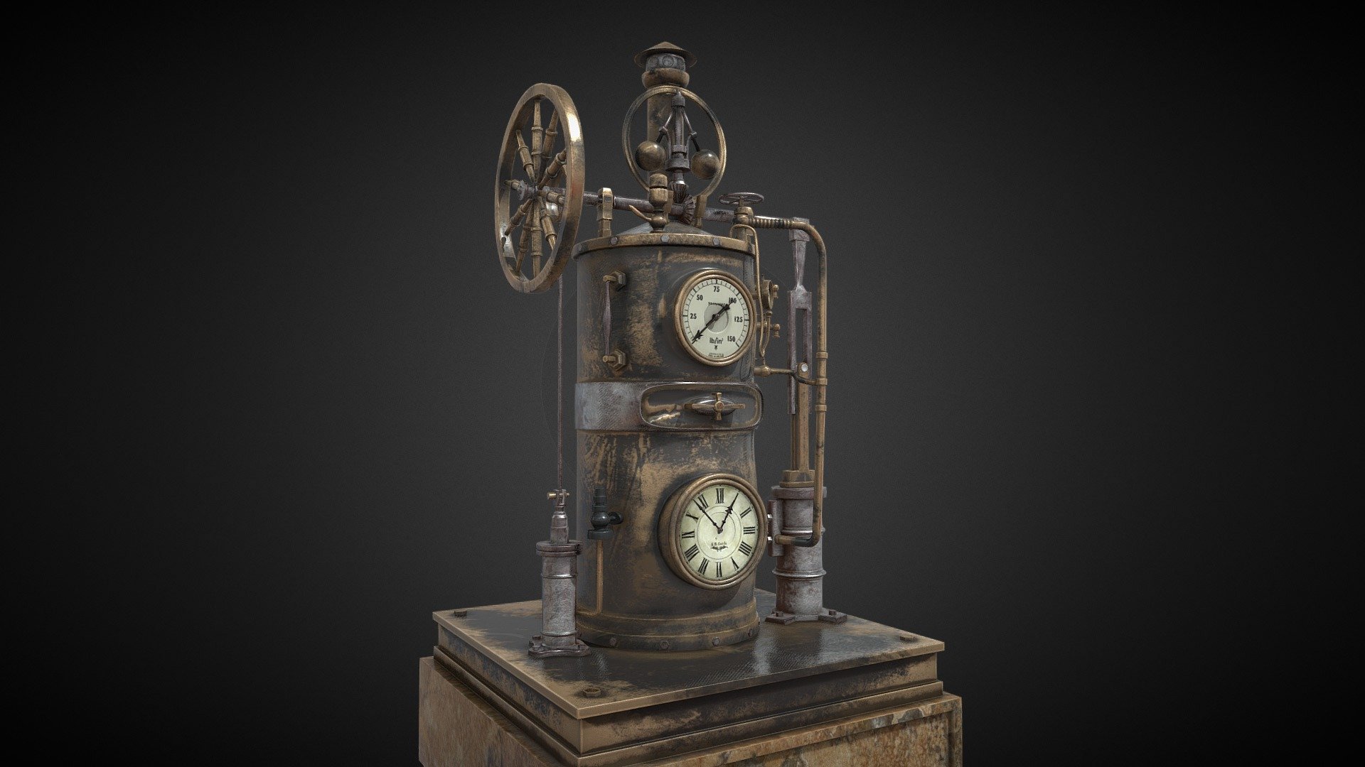 Hey guys

-This object made in blender
-unwrapped in unfold 3d
-textured in substance painter 
-rendered by V-Ray 5 in 3ds max2021



there are 4k PBR textures of this asset
it's ready to use in V-Ray , corona and Cycles .
Format included  : FBX - OBJ - Max - Blend

vertex : 565.344
polygon : 562.693



More Products 

Pirate Hat 1 : https://sketchfab.com/3d-models/pirate-hat-1-game-asset-cb6aa7e3896c46e1a2a960bd6dce6985
Pirate Hat 4 : https://sketchfab.com/3d-models/pirate-hat-4-game-asset-73b37463cfba43d5852266501e9c2346 - Steampunk Engine - 3D model by bridge_studio 3d model