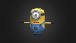 Minion One Eye minion, cyclops, npc, default, substance, character, minecraft, blender, creature, animation, free, download