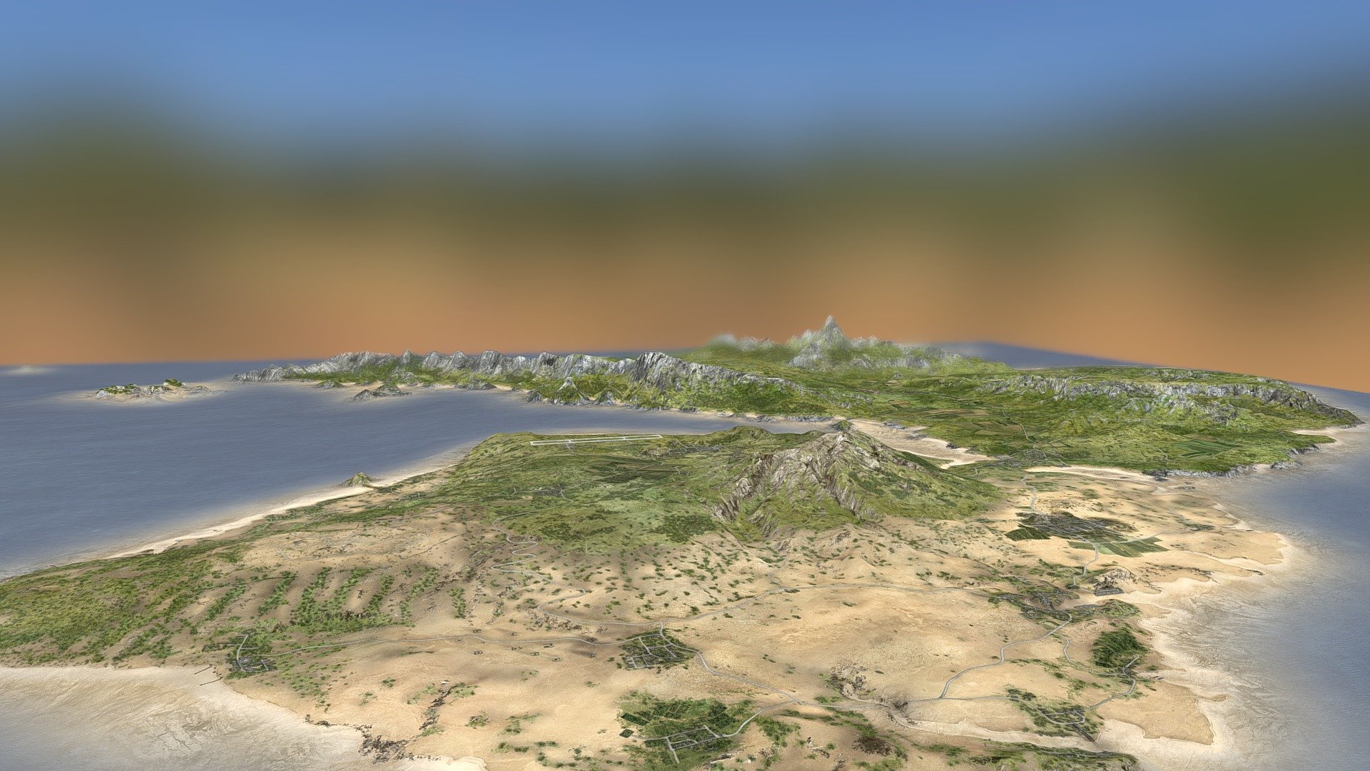 This terrain was ported from Arma into the object - Sahrani map - 3D model by Dr Sova (@drsova) 3d model