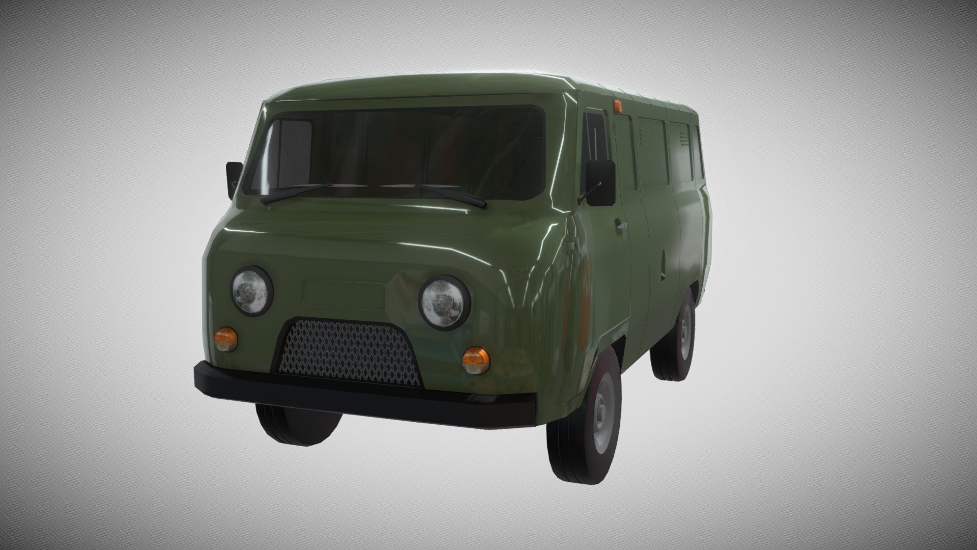 High - detailed blender 4.0 model of UAZ-452: legendary soviet light-weight minivan!

Military paint, 1970-s style.

Model doesn't includes interior, so all windows are closed) - UAZ 452 "БУХАНКА" - Download Free 3D model by Andrewans 3d model