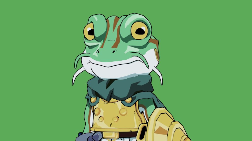 NOT FOR SALE

【クロノトリガー】カエル

Fanart of Frog - one of my favorite characters from Chrono Trigger.

Twitter https://twitter.com/JunSkywa1ker

Artstation: https://www.artstation.com/artist/junskywa1ker - ''Chrono Trigger'' - Frog - 3D model by Atsushi Tamaki (@tama-chan.jp) 3d model