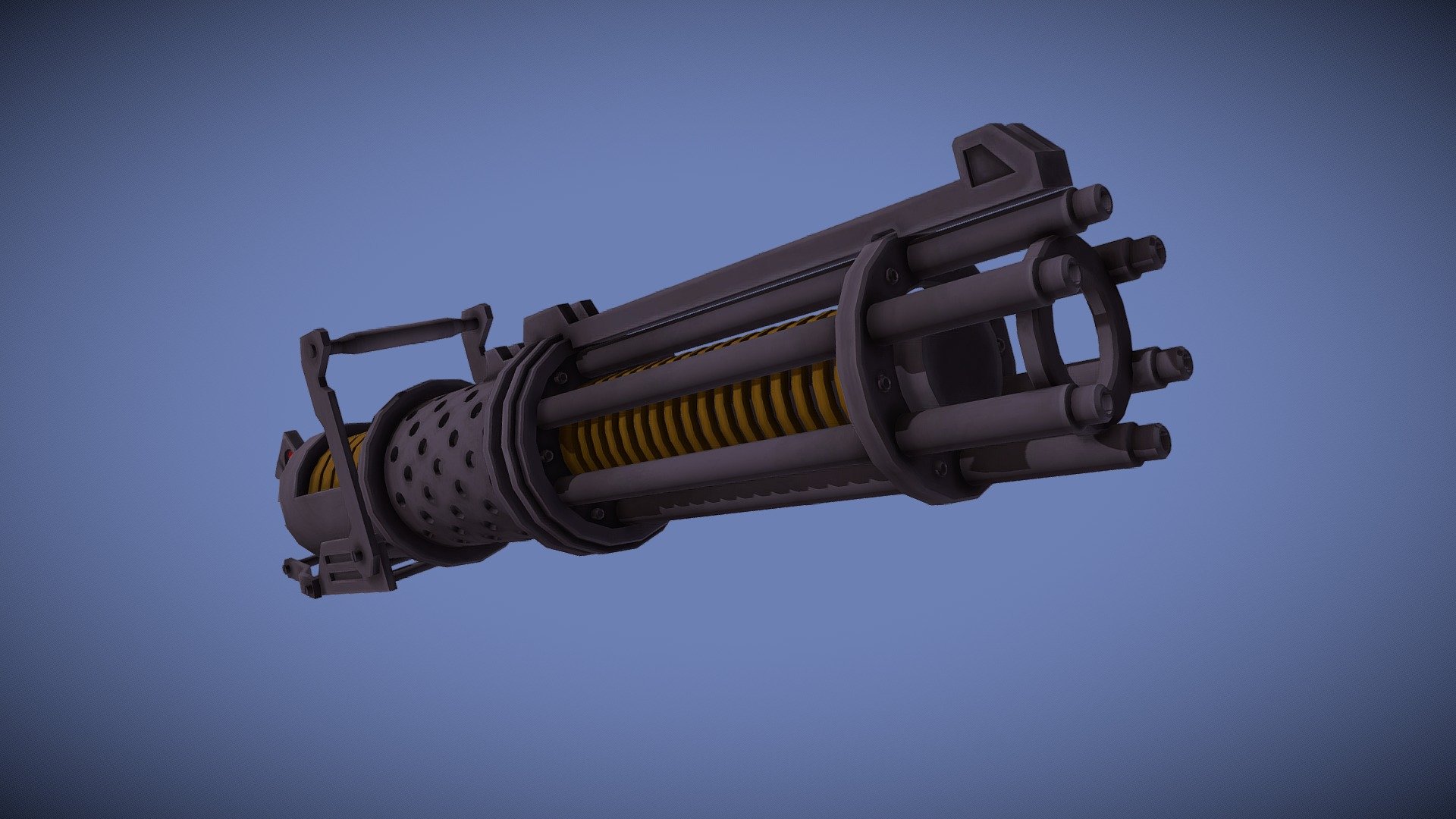 The Z-6 rotary blaster cannon was a blaster cannon used by the Galactic Republic during the Clone Wars. Later, during the reign of the Galactic Empire, these weapons were used by both the Imperial Army's Heavy Weapons Stormtroopers and Rebel Alliance's Heavy Soldiers during the Galactic Civil War 3d model