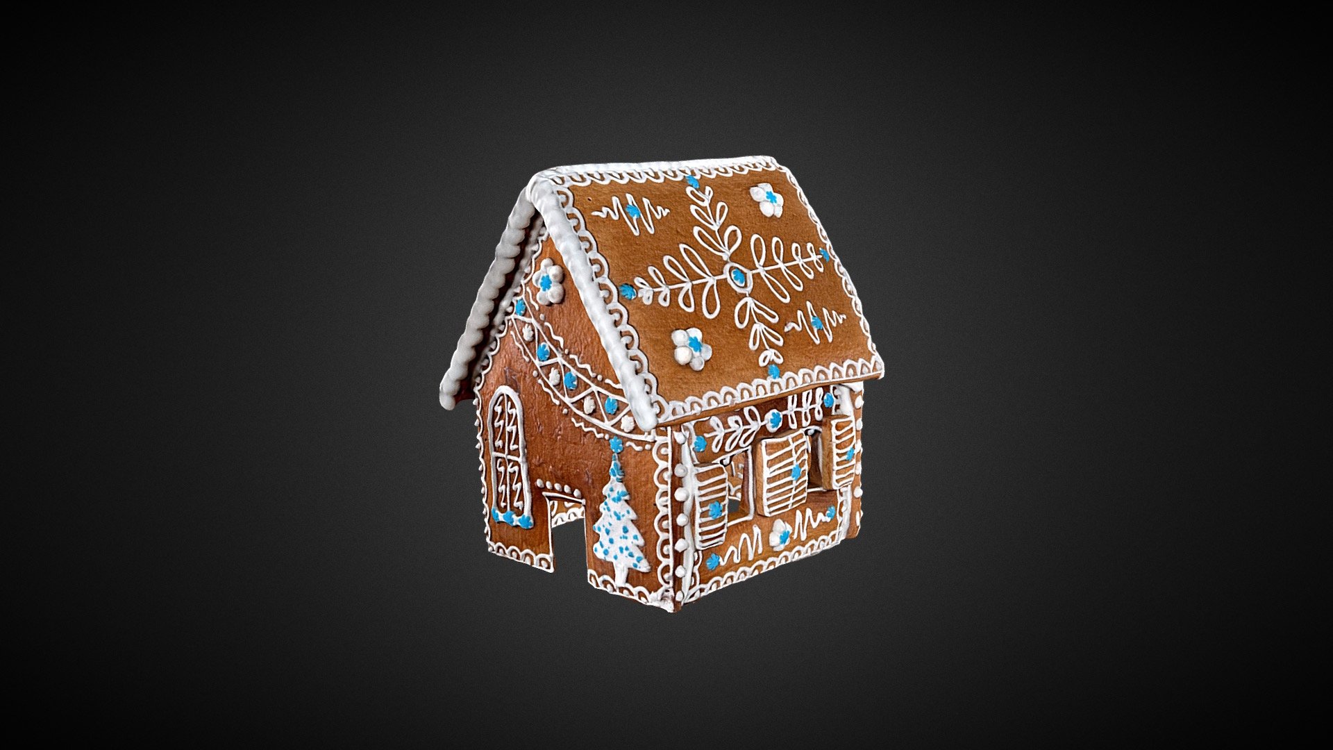Gingerbread House scanned with polycam and cleaned in blender 3d model