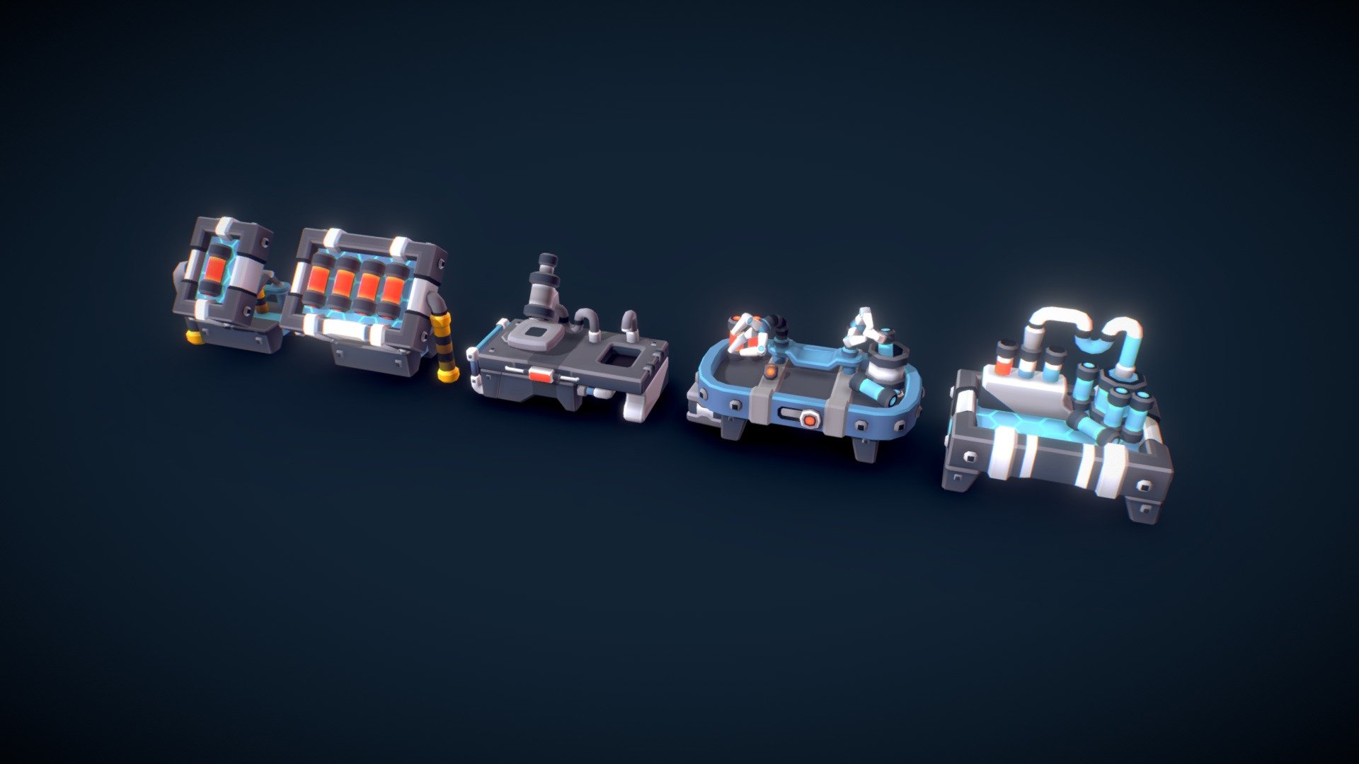 Science tables for the Tombstar game 3d model