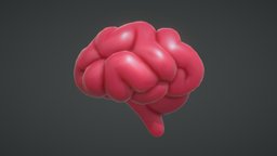 Brain 🧠 cartoon brain, mind, psychology, cartoon, 3d