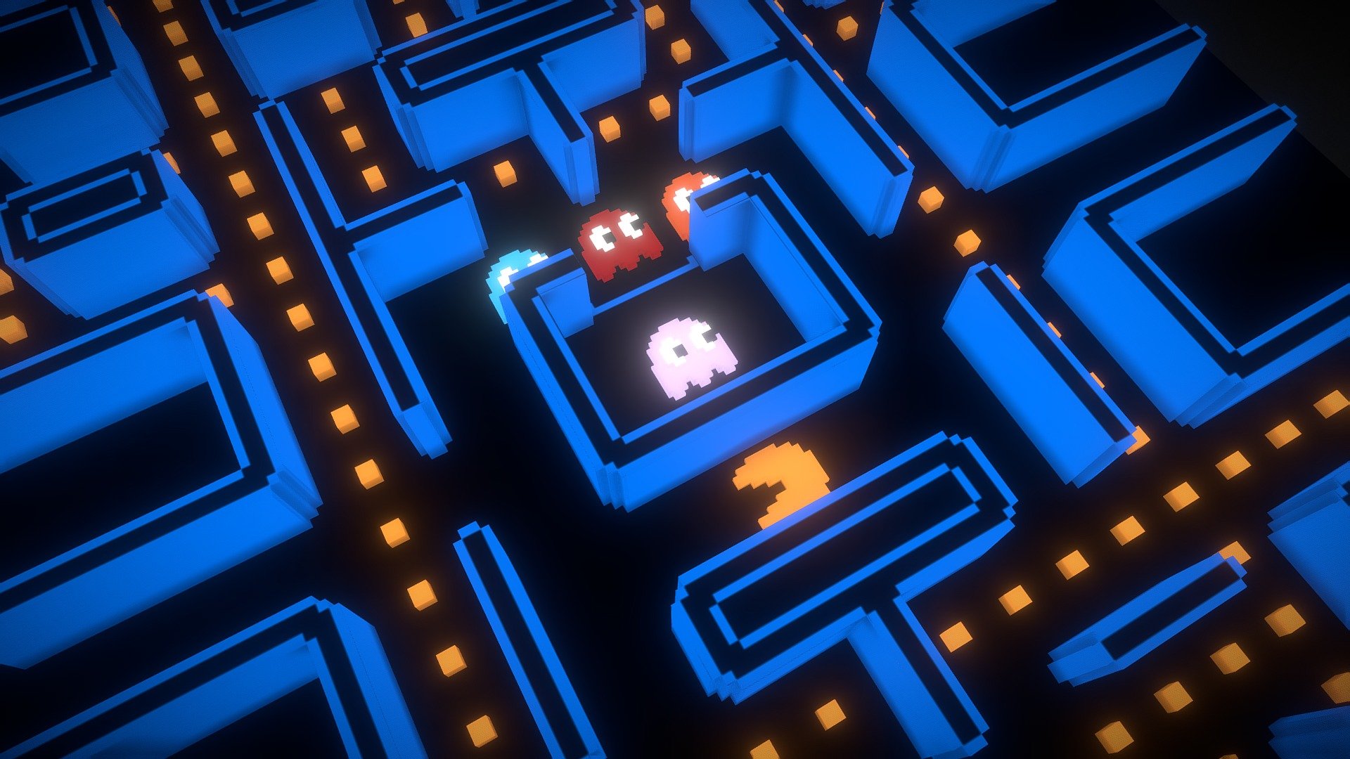 The standard level from the NES version of Pac-Man created in Softimage 2015 and Blender. Perfect as an in game map/maze or prop 3d model
