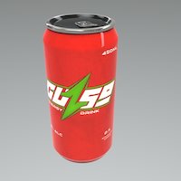 Energy/Alcohol Drink Can drink, energy, can, coke, low-poly, 3d, monster