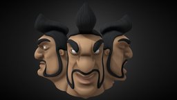 Character head. Mongol morph, head, mongol, charcter, cartoon, animation, shakil