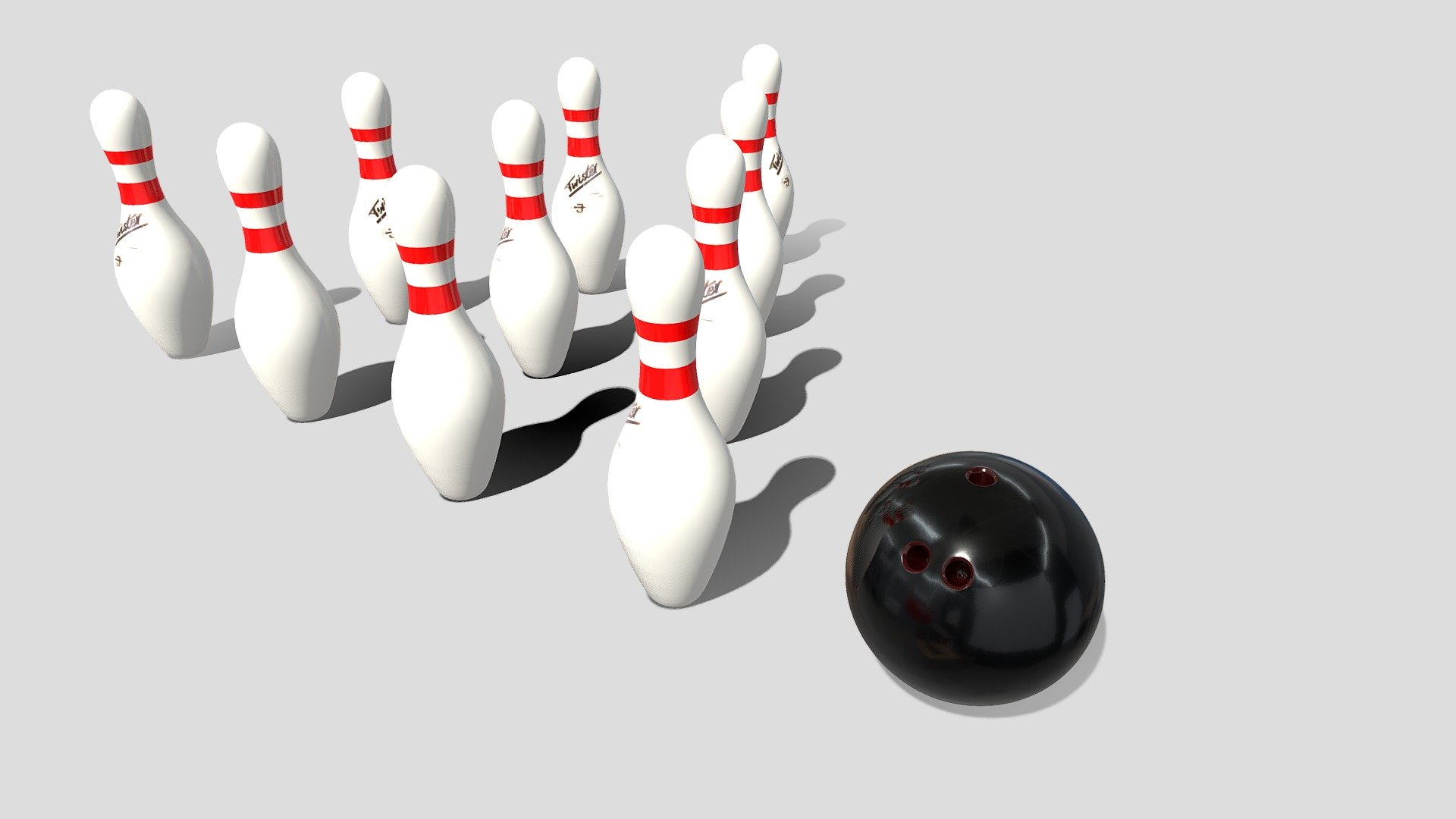 PBR set of bowling pins - Bowling Pins - Buy Royalty Free 3D model by studio lab (@leonlabyk) 3d model
