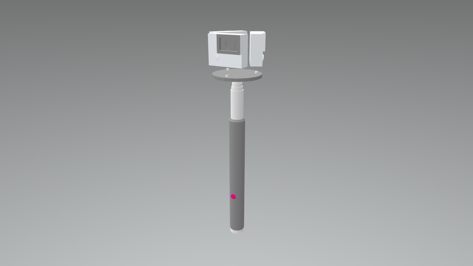 Rough model of a selfie stick on steroids. By attaching 3 GoPro cameras, it will allow you to capture &amp; share 360° of beautiful video! - 360 Video Stick - 3D model by jonsmith14000 3d model