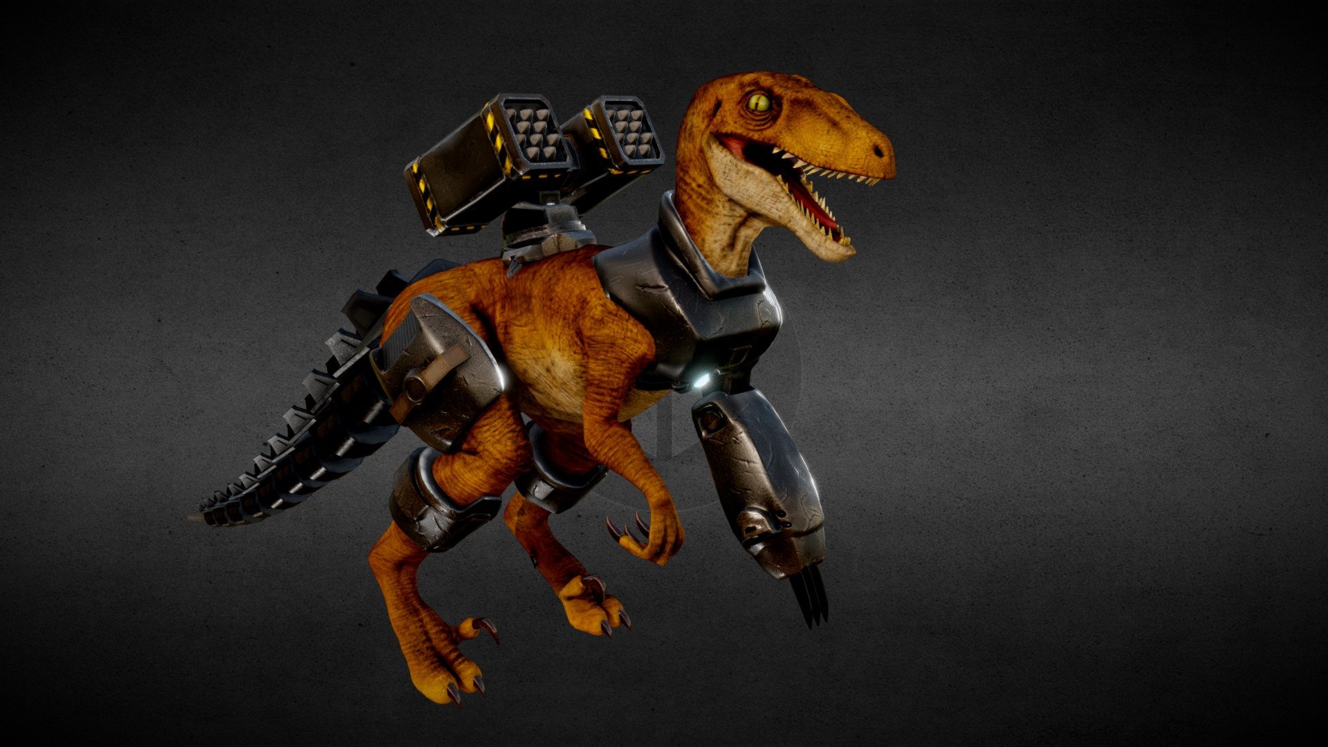 Cyborg Raptor - 3D model by andrewgomes 3d model