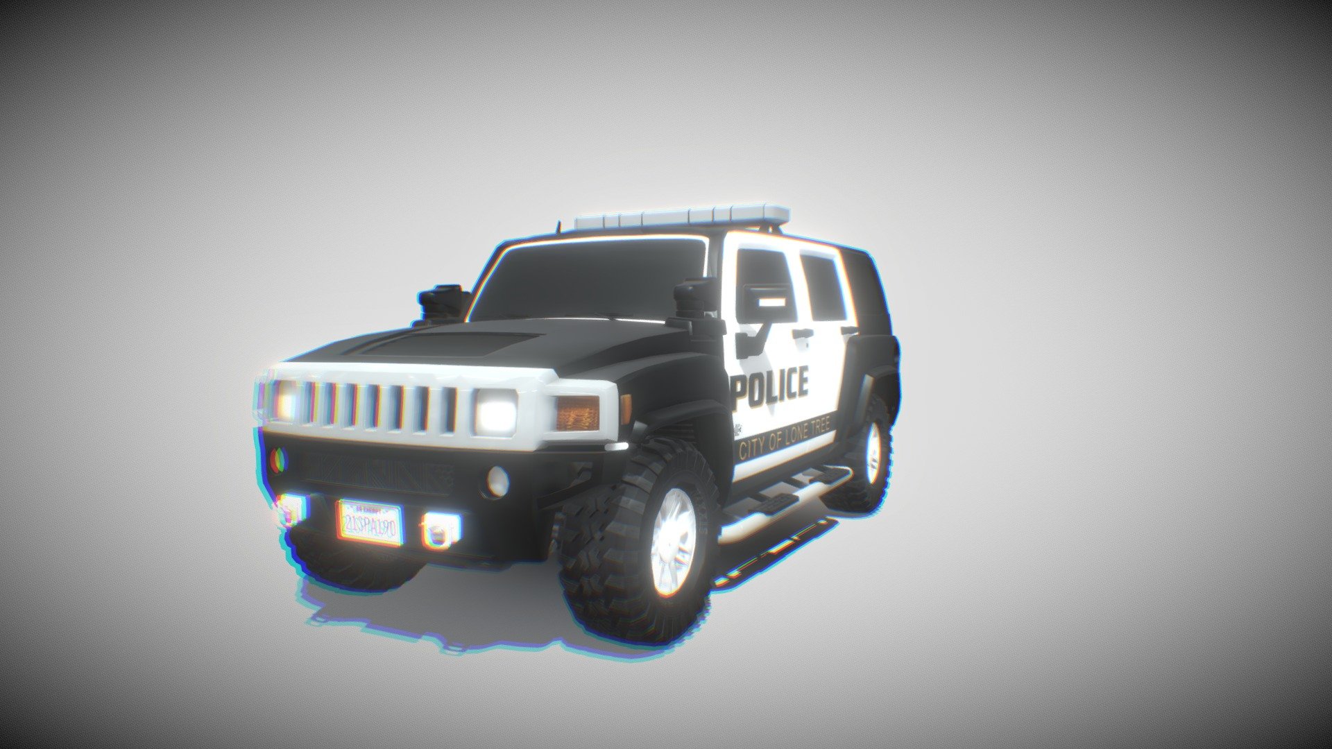 Hummer H3 Police  - Hummer H3 Police - Download Free 3D model by David_Holiday 3d model