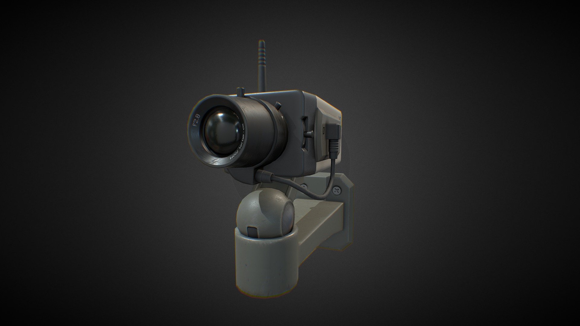 A generic interior security camera. Mesh is setup to be poseable in 3D app - Interior Security Camera - Buy Royalty Free 3D model by Alex (@engelmanna) 3d model