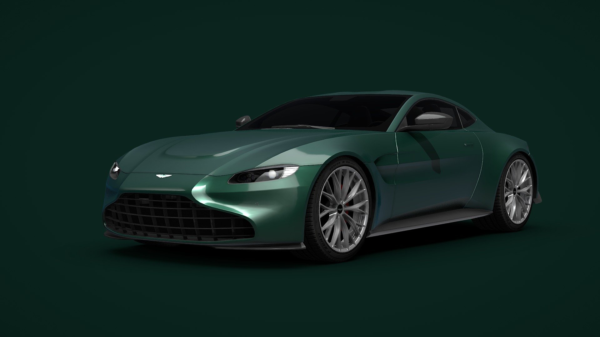 Hey,

This is a new car model made for a mobile game, Indinite Drive.
This Aston Martin Vantage V8 was modeled with maya in few days with some customs variations.

Cool brand to work :) - Aston_Martin_Vantage_V8 - 3D model by Elkandar 3d model