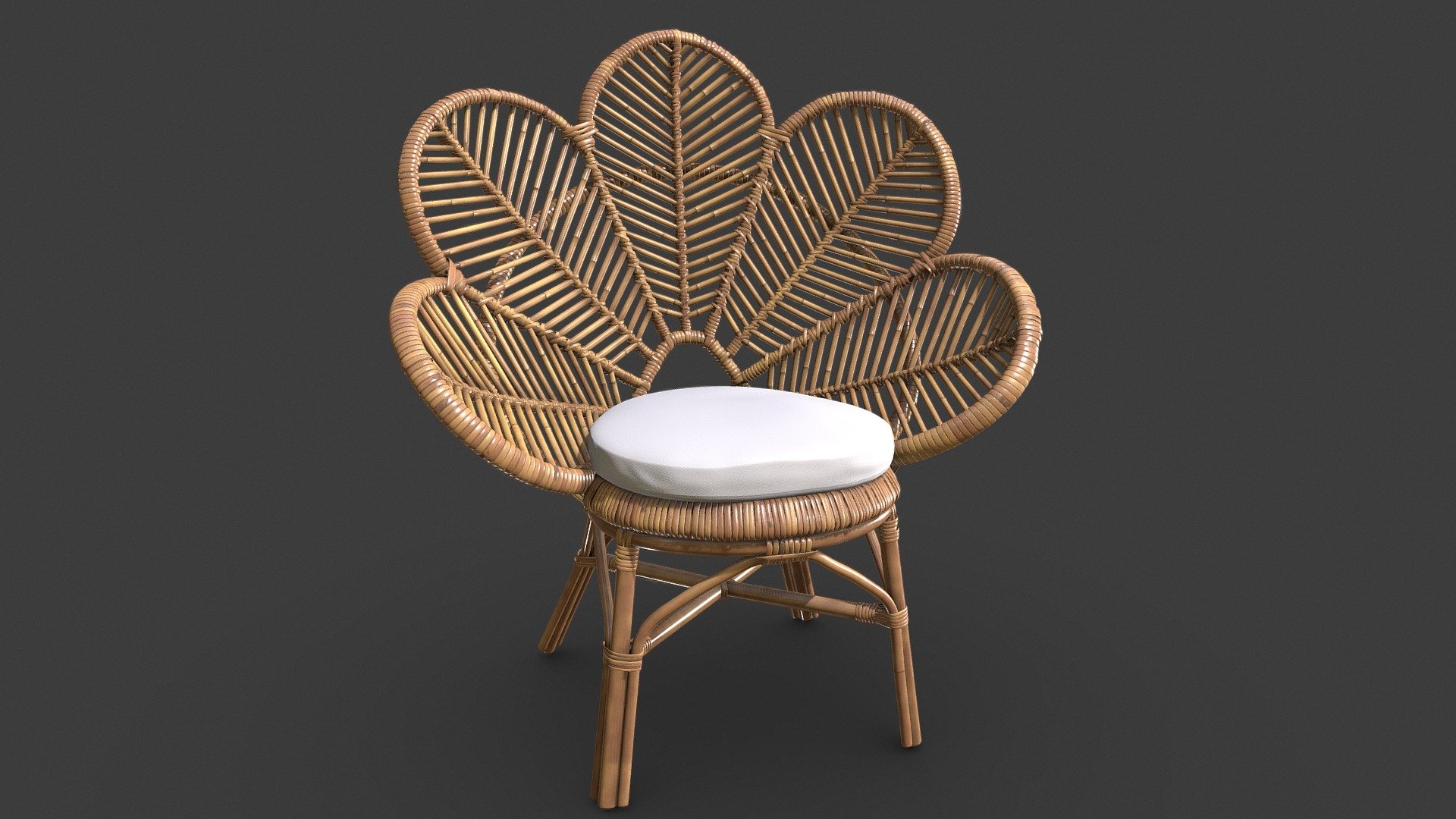 Digitization: Flossie Rattan Petal Chair - 3D model by htech-sg 3d model