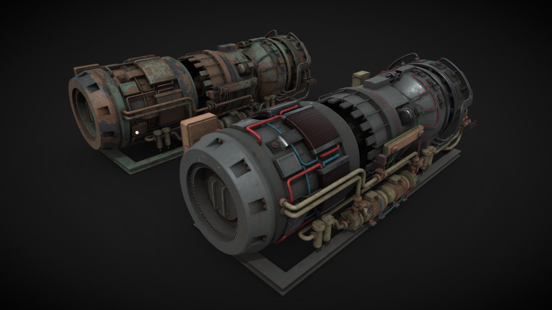 Machinery device for industrial visualizations 

Regular painted and rusted 

4k png PBR textures included 

Non overlapped UVs - Industrial machinery device - Buy Royalty Free 3D model by maxpsr 3d model
