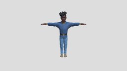 Johan Kiriyoba cc-character, character, game, animation, animated, rigged