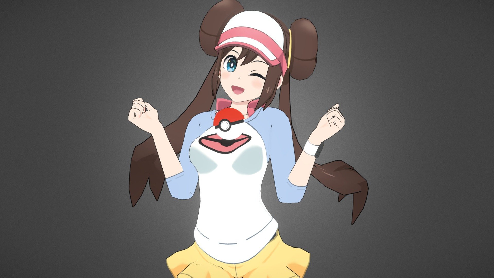 ポケモンBW2の女の子主人公メイちゃんです。
サンバイザーを外すと結構イメージかわる。 - Mei | Rosa (Pokemon) - 3D model by tarako_ko 3d model