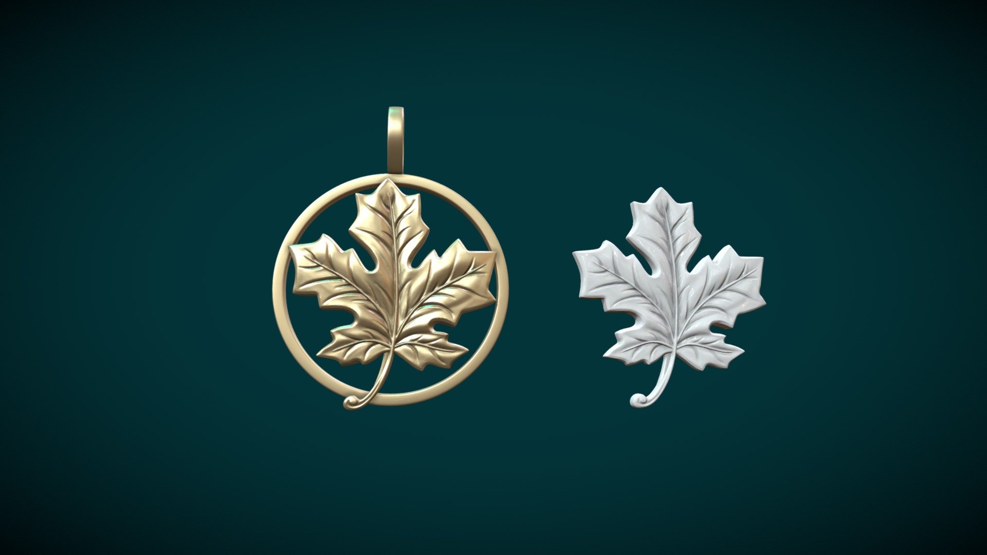 A print ready Maple Leaf and a pendant.

Measure units are millimeters, it is about 2.2 cm in width.

Mesh is manifold, no holes, no inverted faces, no bad contiguous edges.

Available formats: .blend, .stl, .obj, .fbx, .dae

Here is two versions of the model:

1) Maple_Leaf. (blend, .obj, .fbx, .dae. stl) This file contains just the leaf. Here is 150876 triangular faces.

2) Maple_Leaf_pnd. (blend, .obj, .fbx, .dae. stl) This file contains the pendant with the leaf. Here is 173292 triangular faces 3d model