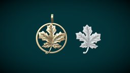 Maple Leaf II tree, maple, jewelry, pendant, canada, leaf, foliage