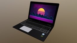 Laptop computer, laptop, overwatch, low-poly, lowpoly