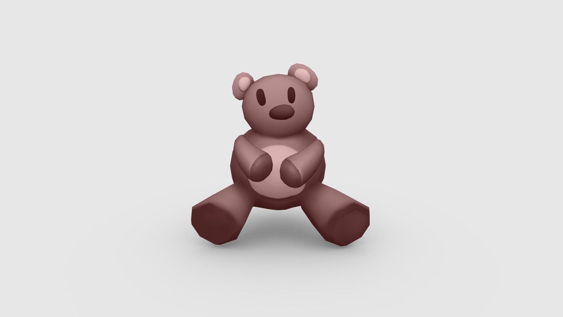 Cartoon Doll Bear Low-poly 3D model - Cartoon Doll Bear - 3D model by ler_cartoon (@lerrrrr) 3d model