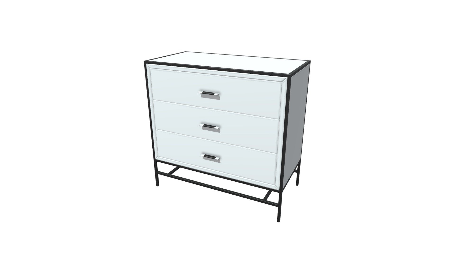 Sophisticated and elegant the Upton Cabinet features three easy to open drawers, a Classic-Modern mirrored design; encased in slim yet sturdy black frame. The perfect addition to living or bedrooms for a chic design statement.  www.zuomod.com/upton-cabinet-mirror-metal - Upton Cabinet Mirror & Metal - 100666 - Buy Royalty Free 3D model by Zuo Modern (@zuo) 3d model