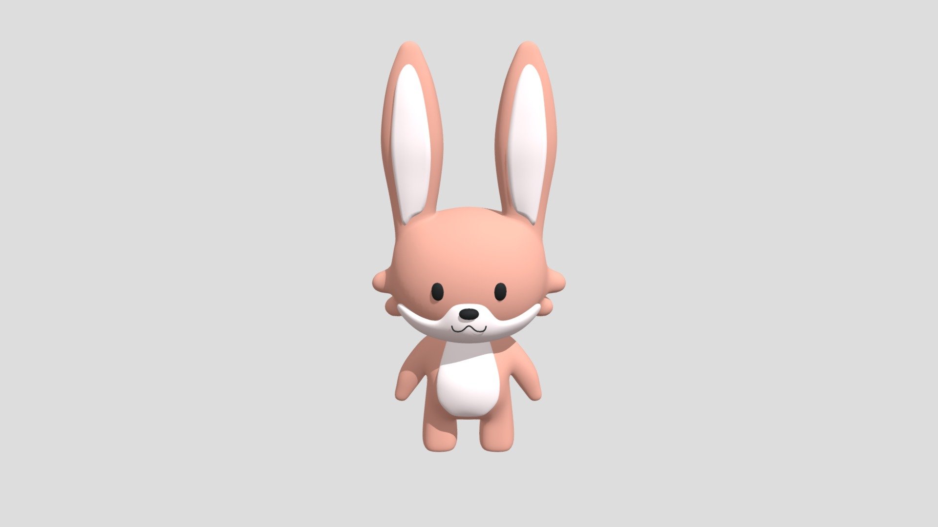 Cute pink rabbit - Pink Rabbit - Download Free 3D model by AHsin (@ching870619) 3d model