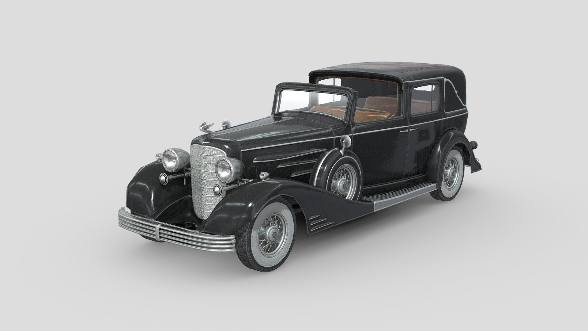 Low Poly Car: Cadillac V16 Town Car 1933. Nice geometry and surface flow. Perfect for every kind of project 3d model