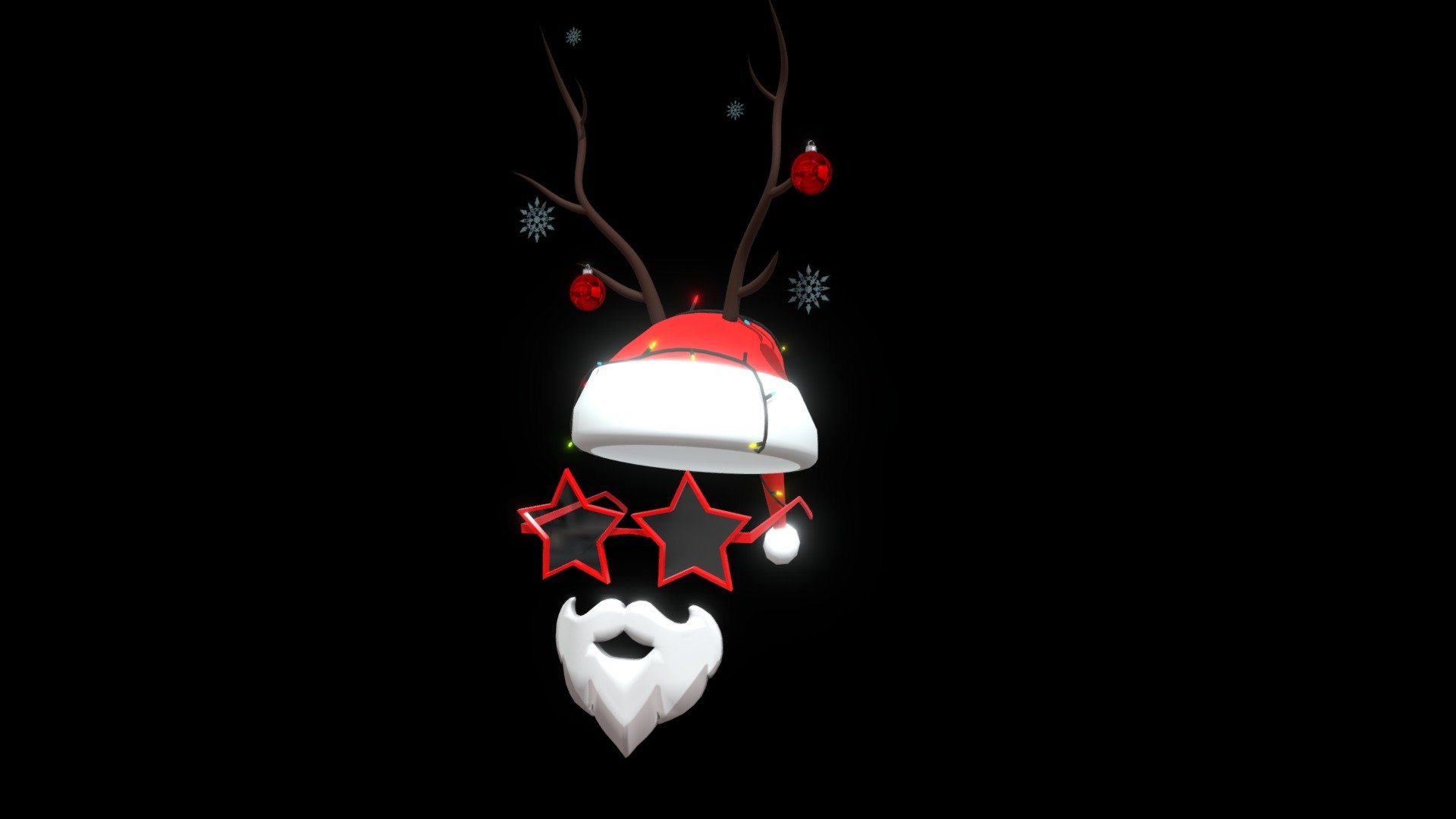 Funny Christmas Mask 5 - Buy Royalty Free 3D model by arloopa 3d model