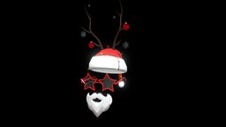 Funny Christmas Mask 5 hat, christmas, party, beard, glasses, mask
