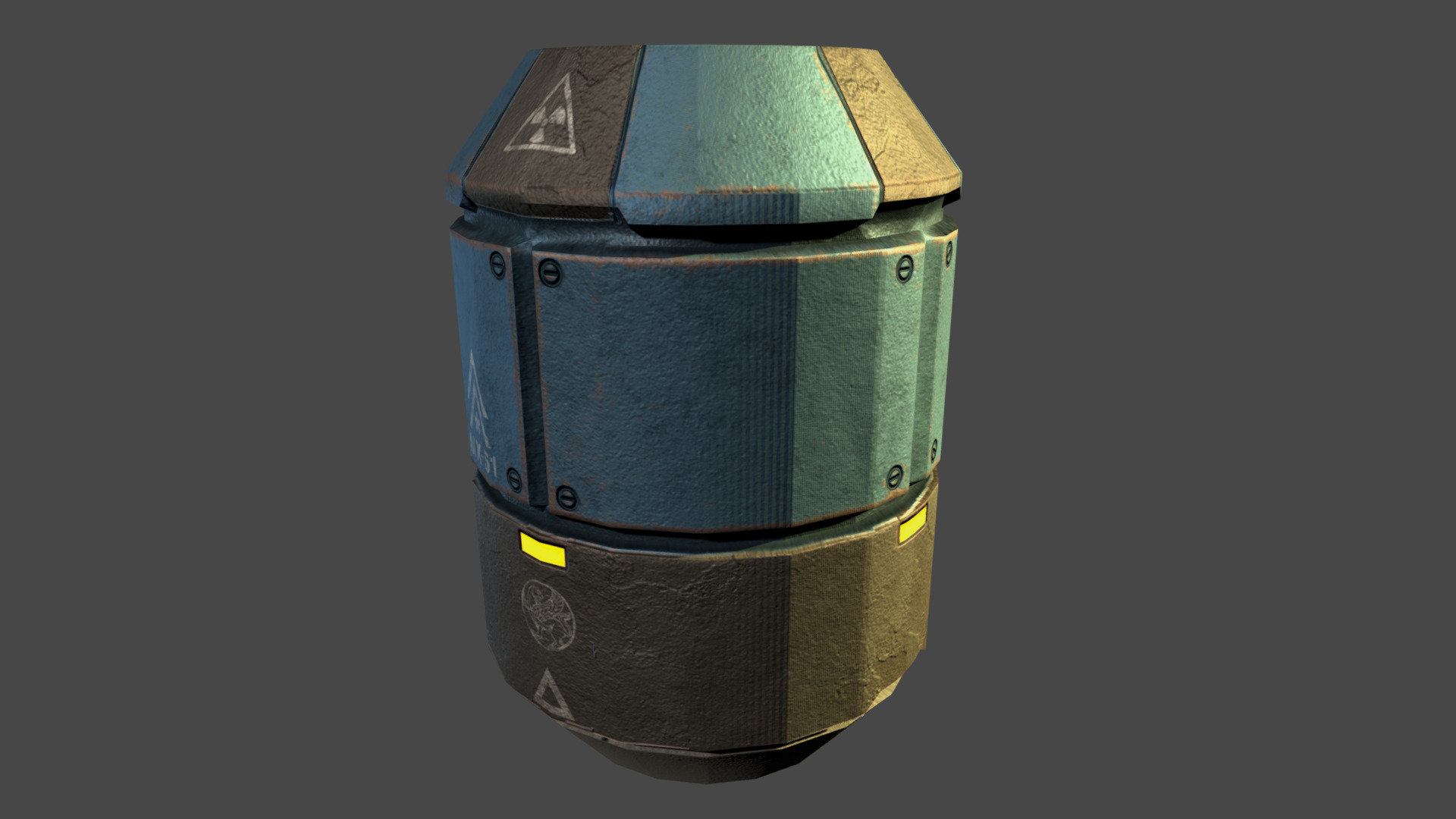A Scifi Canister I created in Maya and textured in Substance Painter 2 - Scifi Canister - 3D model by Joseph (@v3r5e) 3d model