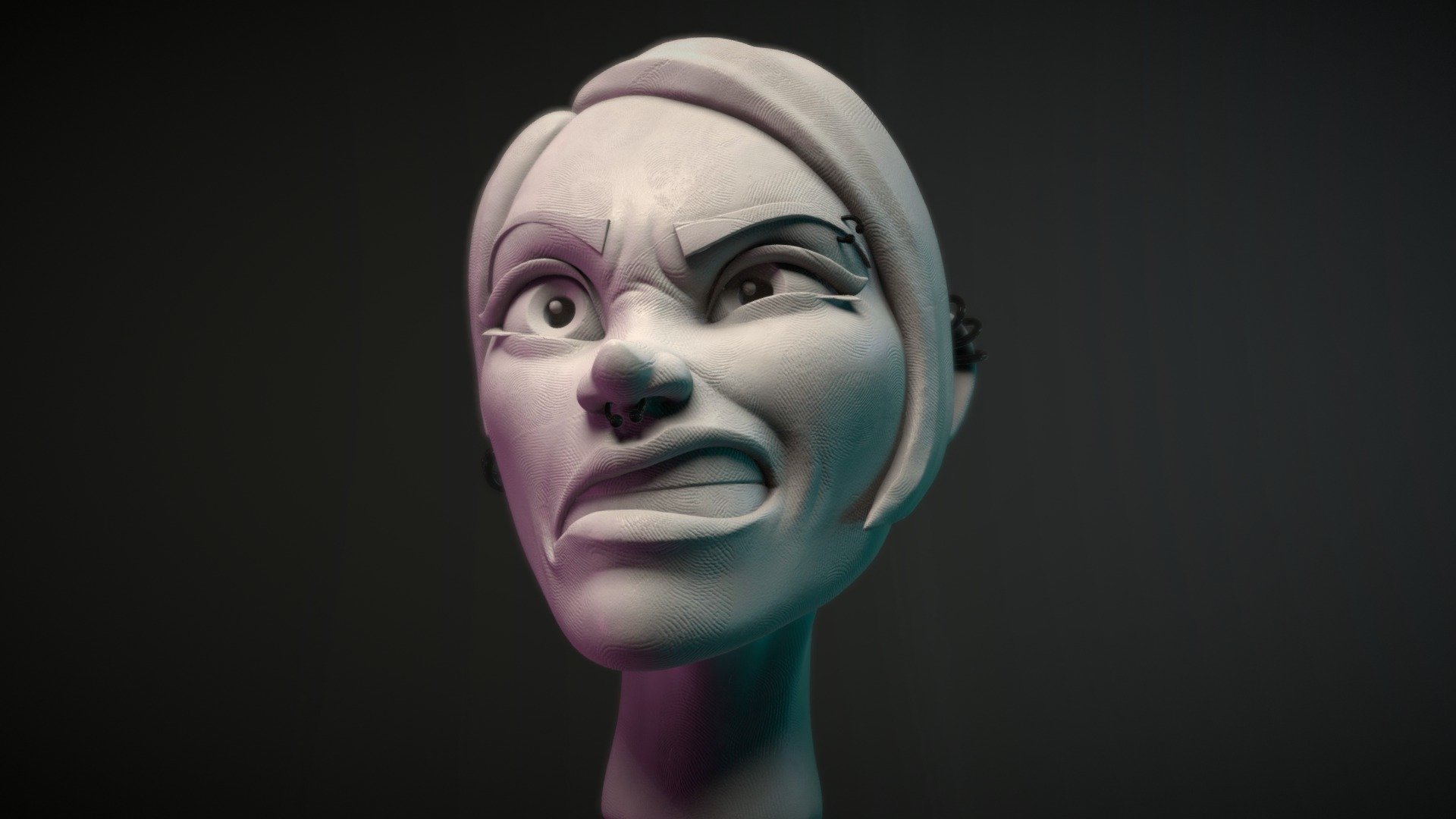 Day 10 for SculptJanuary with the topic &ldquo;Expression - Disgust