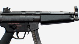 SMG_MP5 mp5, weapon-3dmodel, training-simulator, weapons, smg, 90mm