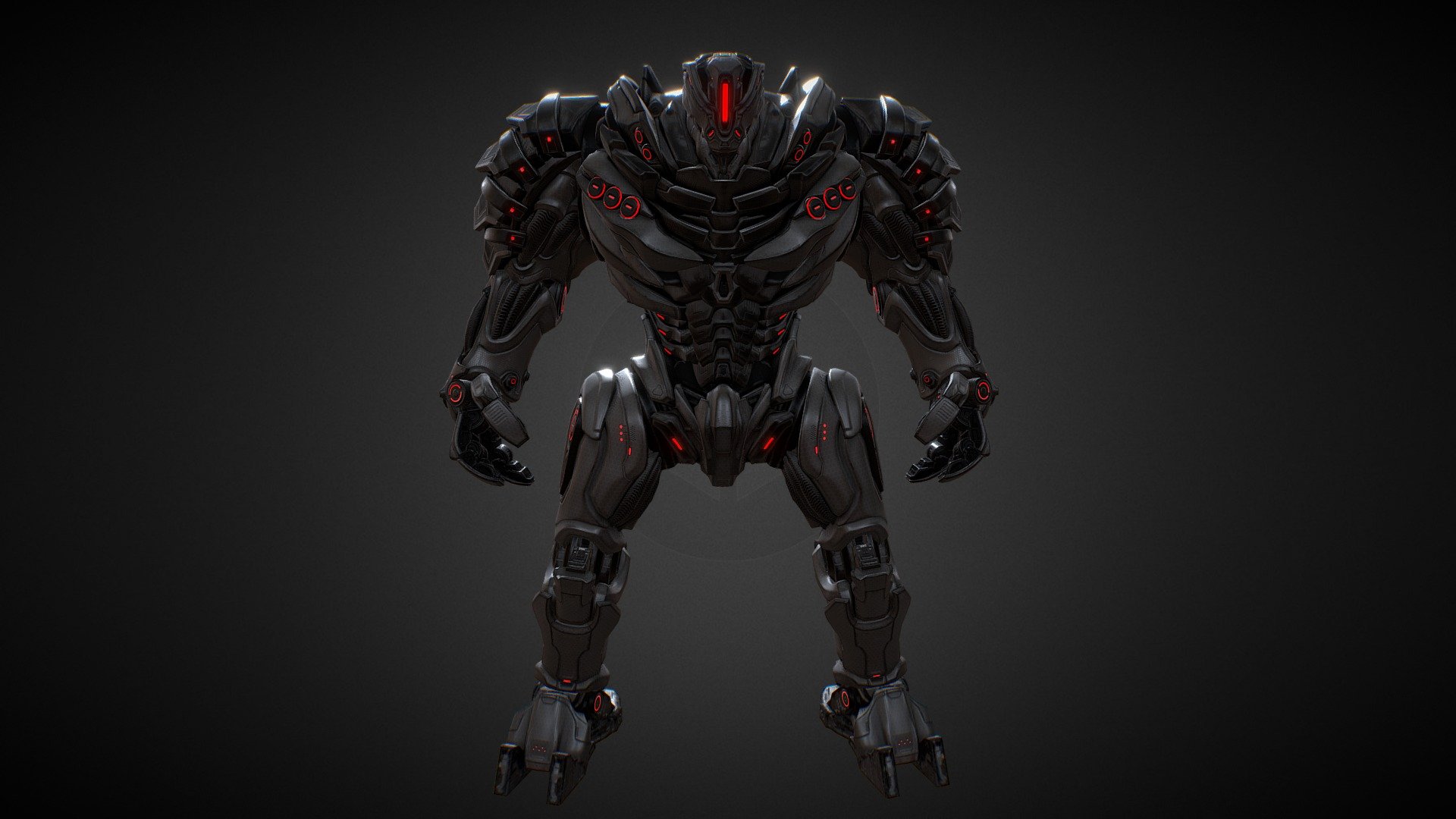 HUMNX AI and simulated modeling centered around local maxima designs, with all predicted outcomes favoring only slight changes to established mech configurations. But the USFF discovery of Line Bonded Molecular Structure, swiftly stolen, provided new direction, ultimately leading to the development of the most powerful HUMNX mech, the HX Behemoth.

HP  450
Max Speed   128 Mph
Weight  200 Tons
Weapon (Left)   Thrasher AMG Machinegun Mk II, SlamshotHeavy Rocket
Weapon (Right)  Thrasher AMG Machinegun Mk II, Brimstone Cannon

https://archangelgame.com/mech/humnx-heavy - Humnx Obsidian Behemoth - 3D model by Archangel: Hellfire (@archangelgame) 3d model