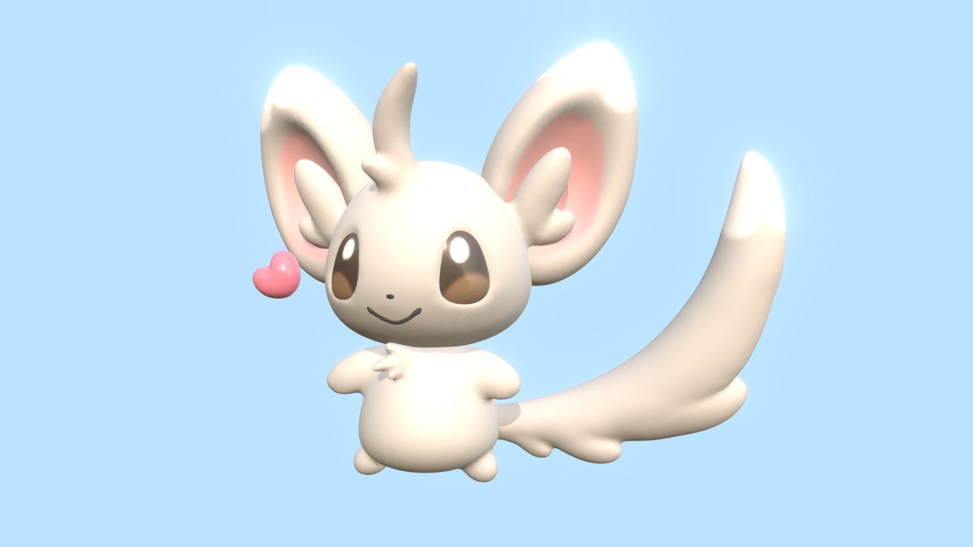 A cute little pokemon that I wanted to model for my 3D sculpting sketchbook assignment. Minccino’s too cute not to model 3d model