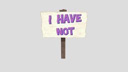 Sign sign, not, have, aphmau, roleplay, low-poly, minecraft
