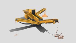 Mobile Screening Plant (WIP-6) plant, caterpillar, sand, high-poly, chain, stones, blender-3d, screener, 3dhaupt, construction-vehicle, kettenanimation, raupenfahrzeug, tracked-vehicle, chain-animation, wip-6, mobile-screener, mobile-screening-plant