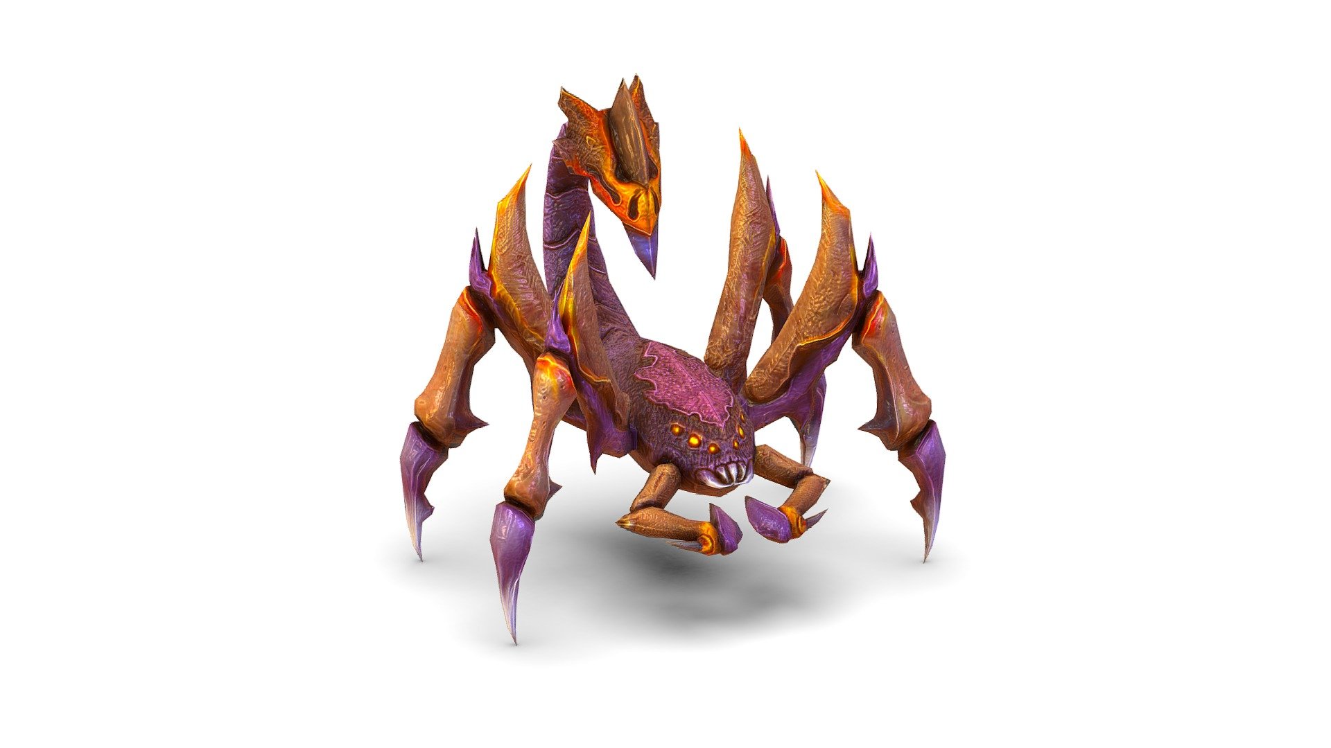 Low Poly Monster Purple Scorpio Creature  - 512x512 color texture only, 3dsMax file included - Low Poly Monster Purple Scorpio Creature - Buy Royalty Free 3D model by Oleg Shuldiakov (@olegshuldiakov) 3d model