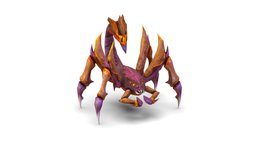 Low Poly Monster Purple Scorpio Creature