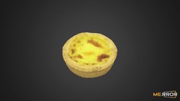 [Game-Ready] Egg Tarte food, egg, 3dscanning, photogrametry, bread, hongkong, realistic, sweet, dessert, bakery, tarte, portuguese, foodscan, 3dscan, noai