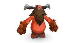 Cartoon LowPoly Red Giant Golem StoneMan red, toon, snowman, white, warrior, soldier, viking, golem, fat, big, mmorpg, scythe, mmo, giant, scary, toony, bread, boss, muscular, iceman, stones, metall, game-ready, powerful, skill, volcanic, game-asset, gigantic, malecharacter, org, bosscharacter, bossmonster, cartoon, lowpoly, gameasset, monster, rock, male, knight, "bones", "zombie", "muscular-body"