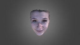 3D Face scanner Facense Model 5: girl 3d-face-model, 3d-face-scanner, 3d-face-capture, infrared-facial-recognition, 3d-facial-recognition, structured-light-3d-scanner, facense, face-camera-pro, rgbd-camera